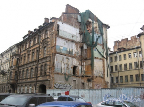 Разрушенный дом 15 по Стремянной ул. и дом 1 по Поварскому пер. Фото 2008 г.