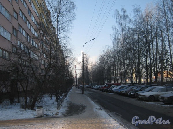 Перспектива Рогачёвского переулка в сторону ул. Пионерстроя и дома 5 по ул. Лётчика Пилютова. Фото январь 2011 г.
