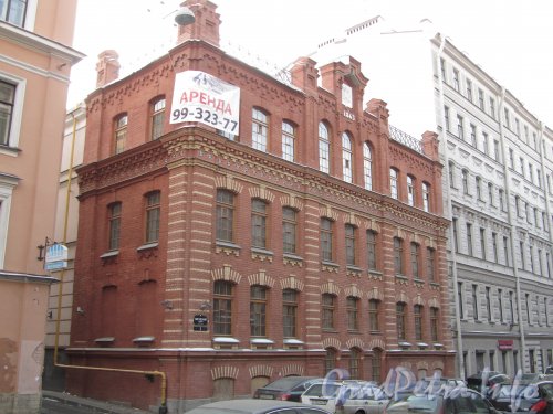 Лиговский пер., дом 3. Общий вид здания после реставрации. Фото февраль 2012 года.