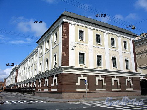 Дерптский пер., д. 4 / Рижский пр., д. 13. Общий вид здания. Фото июль 2009 г.