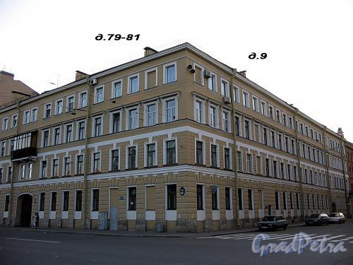 Дровяной пер., д. 9 / пр. Римского-Корсакова, д. 79-81. Общий вид здания. Фото август 2009 г.