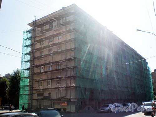 Пер. Матюшенко, д. 12. Реставрация фасадов. Фото август 2009 г.