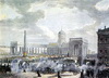 Похороны М. И. Кутузова в Петербурге 11 июня 1813 года. Гравюра М. Н. Воробьева по его же рисунку. 1814 г.