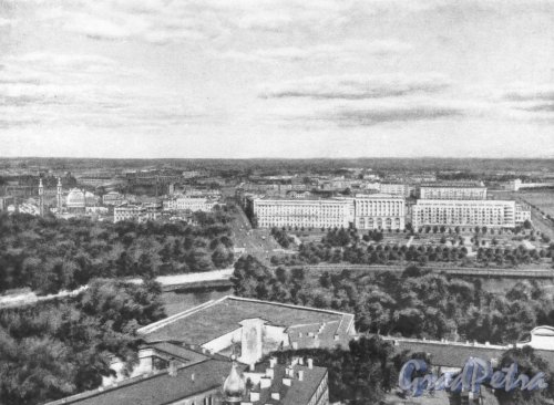 Вид на Троицкую площадь из Петропавловской крепости. Фотоальбом «Ленинград», 1959 г.