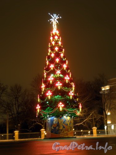 Новогодняя елка перед Смольным. Декабрь 2008 г.