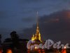  Петропавловская крепость, дом 3. Ночное оформление шпиля Петропавловского собора. Фото 23 мая 2013 г.