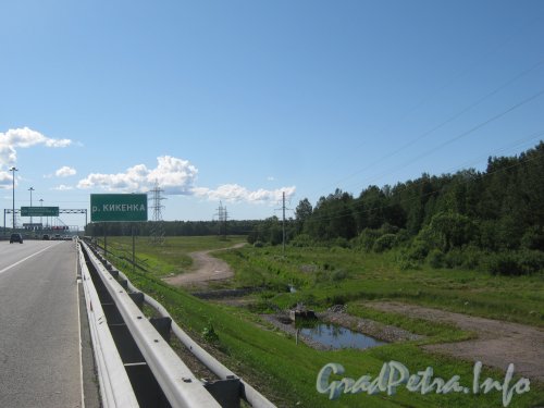 Река Кикенка. Вид с КАД. Фото 29 июня 2012 г.