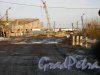 Кудровский проезд. Железнодорожный переезд на границе Санкт-Петербурга.  Фото 24 марта 2013 г.