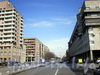 Перспектива Большеохтинского проспекта от Цимлянской улицы в сторону шоссе Революции. Фото апрель 2009 г.