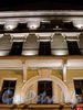 Адмиралтейский пр., д. 8 / Гороховая ул., д. 1. Фрагмент фасада по проспекту. Ночная подсветка. Фото июль 2010 г.