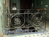 Смольный пр., д. 9. Решетка перил лестницы дворового флигеля. Фото октябрь 2010 г.