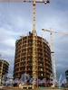 Строительство административно-делового комплекса Банка «Санкт-Петербург»-делового комплекса «Санкт-Петербург Плаза». Фото август 2009 г.