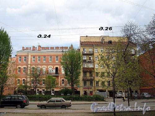 Дома 24 и 26 по Малодетскосельскому проспекту. Фото май 2010 г.