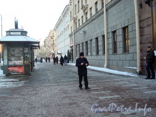 Перспектива четной стороны Загородного проспекта от Московского проспекта в сторону Бронницкой улицы. Фото январь 2011 года.