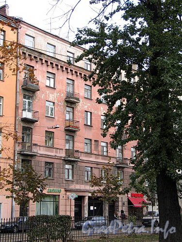 Кронверкский пр., д. 25. Фасад здания. Вид из Александровского парка. Фото октябрь 2010 г.