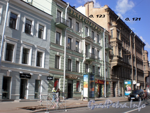 Невский пр., д.д. 121-123, общий вид зданий. Фото 2008 г.