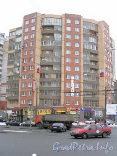 Пр. Луначарского д. 54, к. А.  Общий вид здания. Март 2009 г.