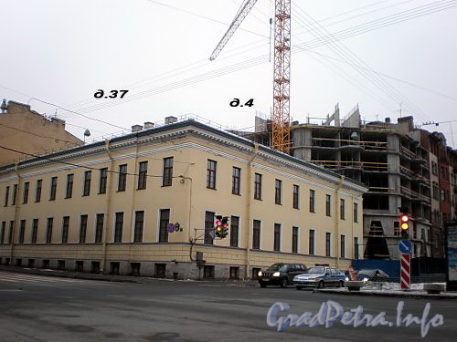 Пр. Чернышевского, д. 4 / Шпалерная ул., д. 37. Общий вид здания. Фото март 2009 г.