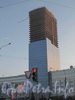 пл. Конституции, дом 3. (Строительный адрес: Ленинский пр., дом 153). Строительство бизнес-центра «Башня». Фото январь 2012 г.