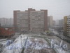 Ленинский пр., дом 97 корпус 3. Вид из окна дома 43 корпус 1 по пр. Маршала Жукова в метель 24 марта 2012 г.