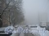 Пр. Маршала Жукова. Туман на пересечении с Ленинским пр. Вид со стороны дома 45 (слева). Фото утро 10 декабря 2012 г.