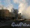 Прорыв трубы с горячей водой на территории Детской школы искусств им. Г.В. Свиридова. Фото 10 часов утра 22 марта 2013 г.