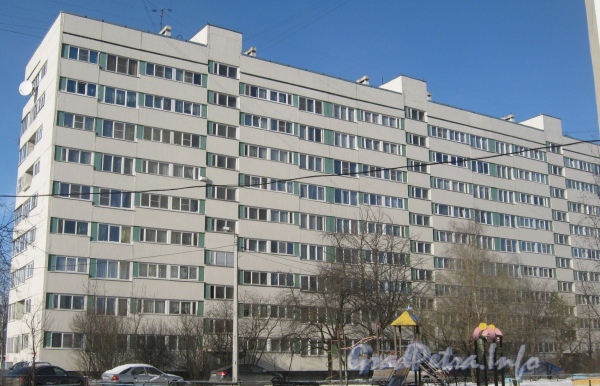 Пр. Маршала Жукова, дом 64, корп. 1. Общий вид дома со стороны двора и ул. Бурцева. Фото февраль 2012 г.