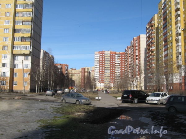 Жилой комплекс от дома 79 корпус 2 по Ленинскому пр. (справа). Фото март 2012 г.
