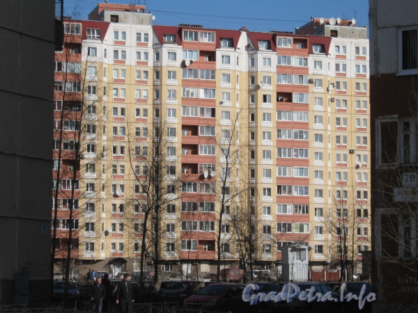 Ленинский пр., дом 79, корп. 3. Вид между домами 79 корпус 1 и 2 на корпус 3. Фото март 2012 г.