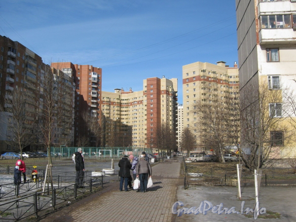 Ленинский пр., дом 77, корпус 1 (в центре) и корпус 2 (справа). Фото март 2012 г.