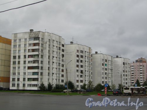 Шуваловский пр., дом 55, корп. 1. Общий вид жилого дома. Фото 2 сентября 2012 года.