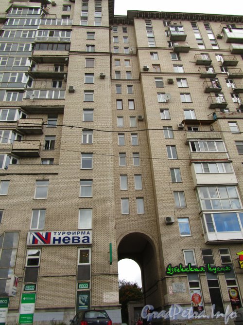 Дунайский пр., дом 34. Фрагмент фасада здания. Фото 2012 г.
