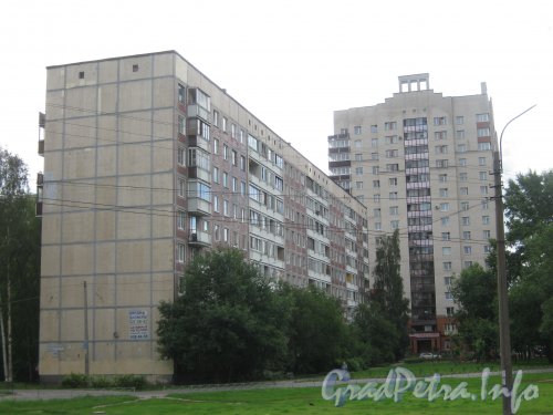 Тихорецкий пр., дома 35 (в центре Фото) и 33 корпус 1 (справа). Вид с Тихорецкого пр. Фото 22 июля 2012 г.