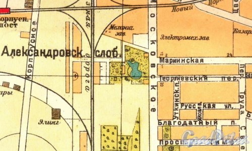 План участка с карты 1925 года