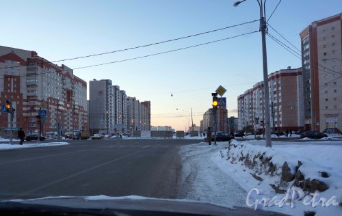 Перспектива Богатырского проспекта от Стародеревенской улицы в сторону Планерной улицы. Фото январь 2013 г.