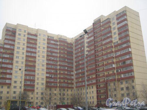 Ленинский пр., дом 96, корпус 1. Фрагмент фасада со стороны дома 94, литера А. Фото 1 марта 2013 г.