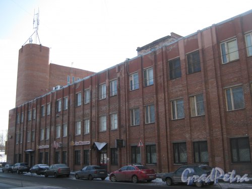 1-Муринский пр., дом 7. Фрагмент фасада здания. Фото 10 марта 2013 г.
