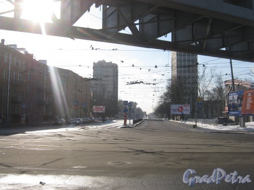 Лесной пр. Перспектива от 1-Муринского пр. в сторону Кантемировской ул. Фото 10 марта 2013 г.