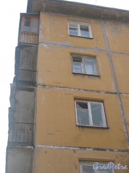 Тихорецкий пр., дом 9, корпус 9. Фрагмент торца здания. Фото 17 февраля 2013 г.