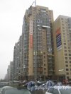 Ленинский пр., дом 78, корпус 1, литера А. Вид с Ленинского пр. на фасад здания. Фото 29 декабря 2013 г.