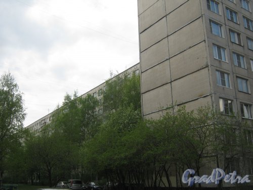 Пр. Большевиков, дом 13, корпус 2. Фрагмент здания со стороны дома 13 корпус 3. Фото 13 мая 2013 г.