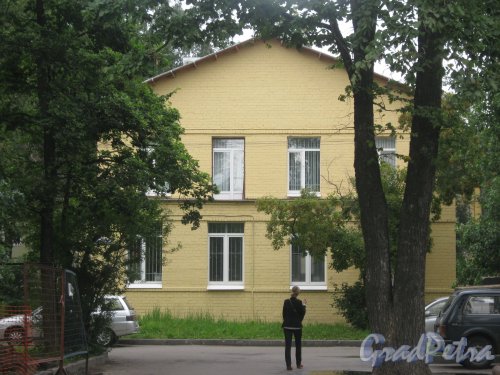 Новочеркасский пр., дом 56, корпус 1. Фрагмент фасада здания. Фото 23 июля 2013 г.