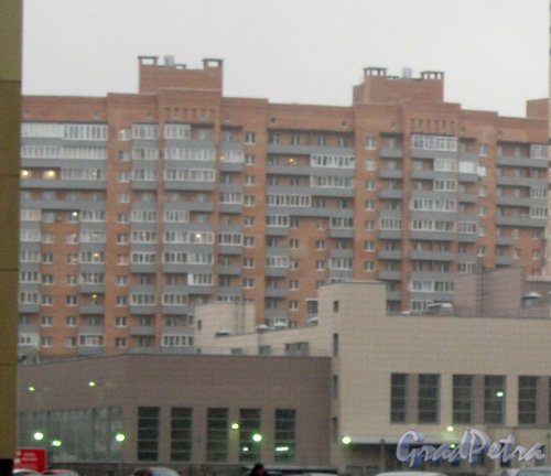 Ленинский пр., дом 84, корпус 2. Общий вид с пр. Кузнецова. Фото 29 декабря 2013 г.