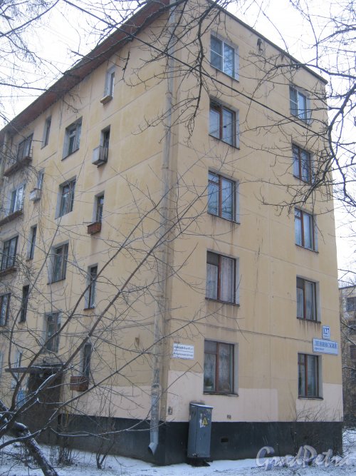 Ленинский пр., дом 127, корпус 3. Общий вид со стороны дома 127, корпус 1. Фото 12 января 2014 г.
