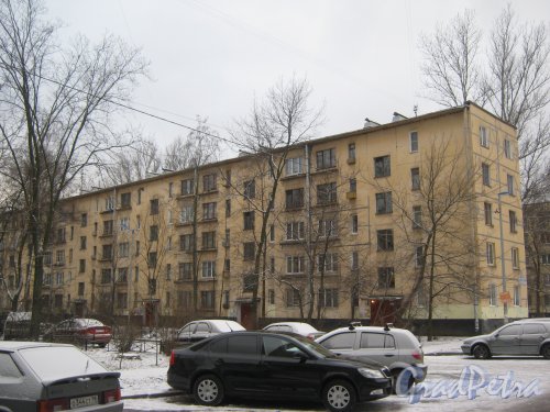 Ленинский пр., дом 119, корпус 4. Фрагмент здания со стороны дома 119, корпус 5. Фото 12 января 2014 г.