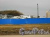 Пулковское шоссе, дом 41. Строительство пандуса к новому терминалу аэропорта Пулково-1. Фото 16 апреля 2013 г.