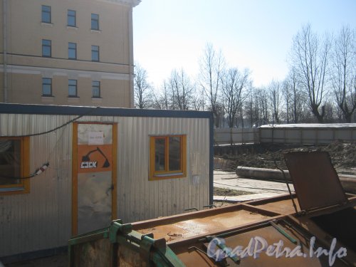 Пулковское шоссе, дом 28, литера А. Общий вид строительной площадки. Фото апрель 2012 г.