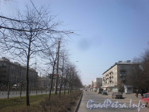 Перспектива Ланского шоссе от Ланской улицы в сторону Новосибирской улицы. Фото апрель 2010 года.