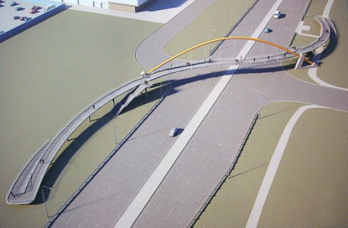 Проект пешеходного перехода над Таллинским шоссе около супермаркета «ЛЕНТА».