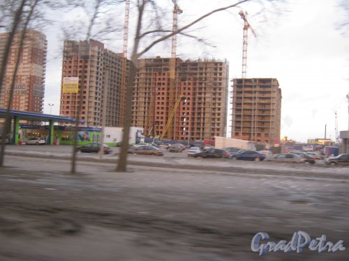 Пулковское шоссе, дома 36. Общий вид строящихся зданий с Пулковского шоссе